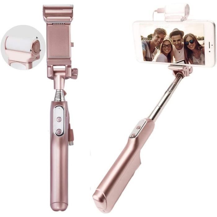 Perche à Selfie Bluetooth Extensible 67 Cm - Support Rotatif 360° - Compatible Tous Smartphones Pour Photos & Vlogs - 4