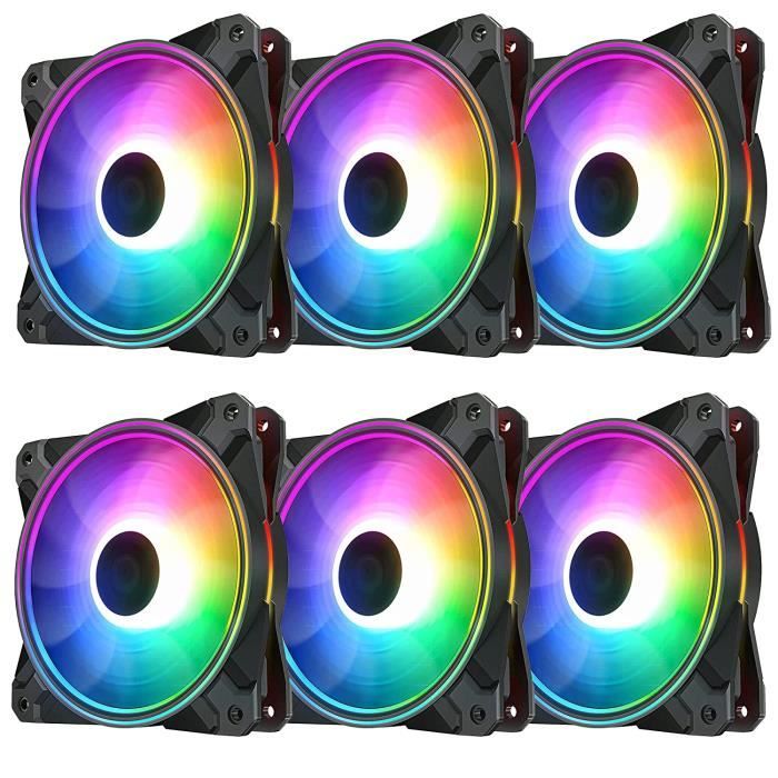 Ventilateurs De Boîtier 120 Mm – Lot De 2 – Double Roulement à Billes, Vitesse Réglable – Pour PC, Routeur, TV