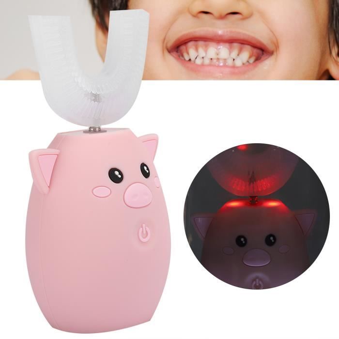 Enfants Brosse A Dents Sonique Electrique En Forme De U Outil De Nettoyage De Nettoyage Intelligent Rose 2 6 Ans Cdiscount Puericulture Eveil Bebe