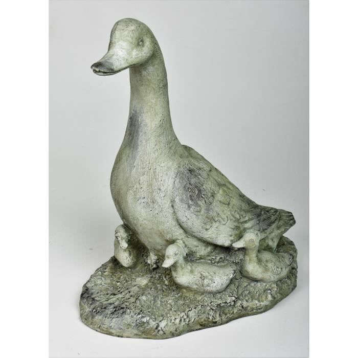 Statue cane et ses canard oie 35x23xH.40cm Cdiscount