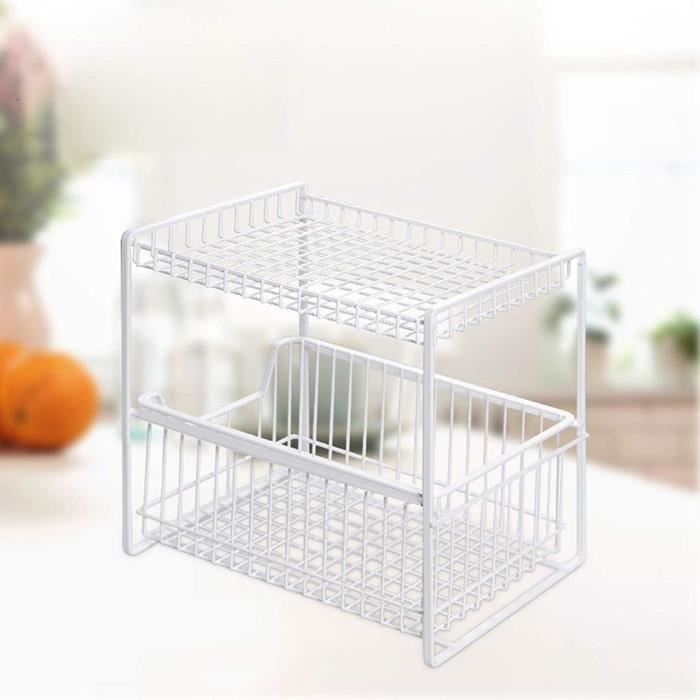 Panier Tiroir Coulissant Suspendu – 38x25x12 Cm, Pour Sous Étagère, Armoire, Rangement Sous-vêtements - 6