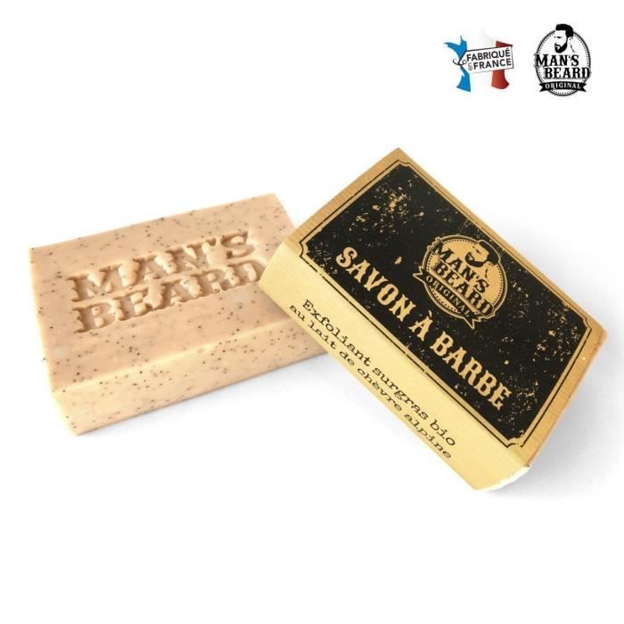  Man's Beard Savon Exfoliant Barbe Lait de Ch&egrave;vre Man's Beard