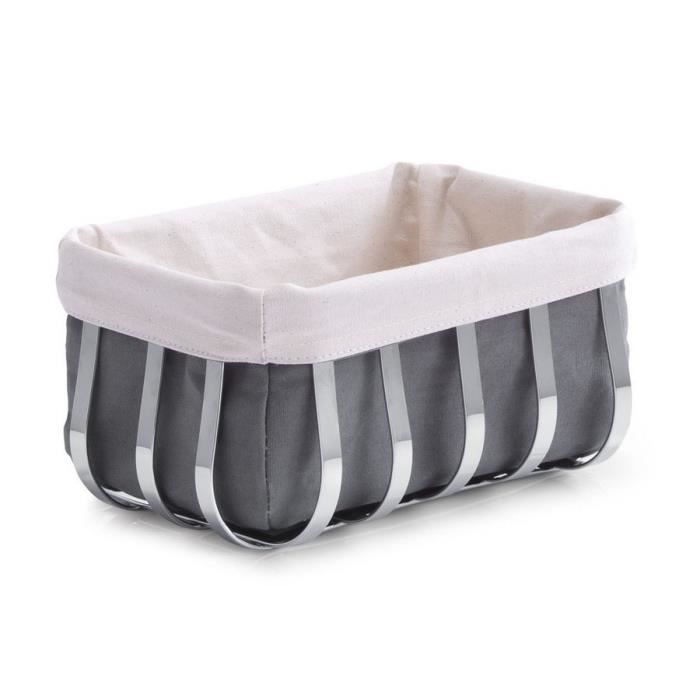 Paniere A Pain Design Metal Et Tissu Gris Zeller Achat Vente Boite Sac A Pain Soldes Sur Cdiscount Des Le 20 Janvier Cdiscount