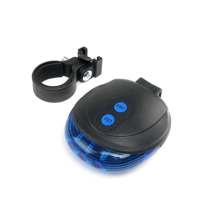 EBUY® Lumière de vélos Avertissement Tail Feux (2 Laser + 5 LED