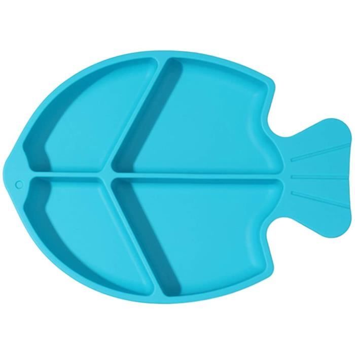 Set De Vaisselle Bébé Twistshake - Assiette Divisée + Bol Sans BPA - Compatible Click-Mat - Bleu