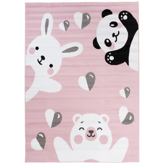 Tapiso Pinky Tapis De Chambre Enfant Bebe Moderne Ours Panda Lapin Rose Blanc Gris Fin 1 X 170 Cm Cdiscount Maison Tapiso Pinky Tapis De Chambre Enfant Bebe Moderne Ours Panda Lapin Rose Blanc Gris Fin 1 X 170 Cm Cdiscount Maison