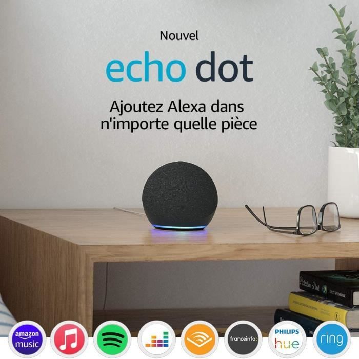 Nouvel Echo Dot (4e génération), Enceinte connectée avec Alexa, Anthracite  - Cdiscount TV Son Photo