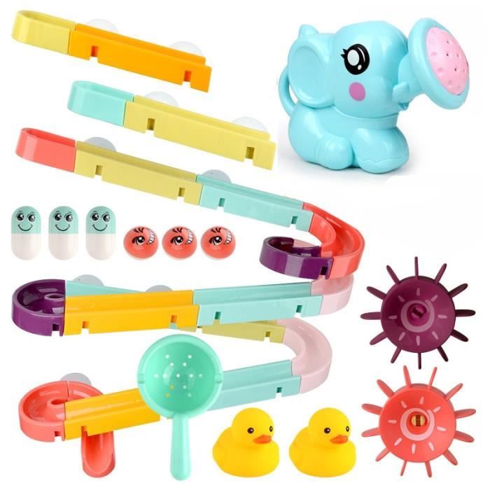 Jeux de plage,Enfants douche bain jouets ventouse piste jeux d'eau jouets  été bébé jouer eau salle de bain bain douche - 45PC #B - Cdiscount  Puériculture & Eveil bébé