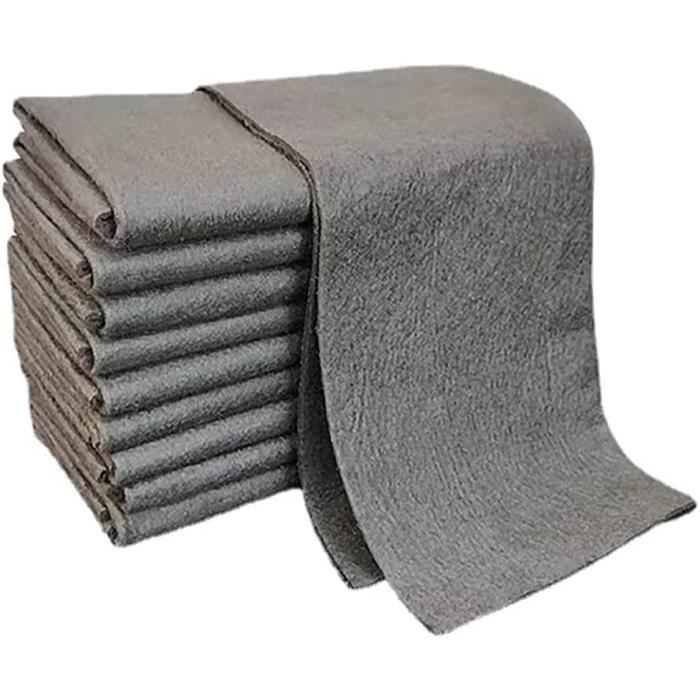 Lot De 10 Chiffons Microfibre Double Face 25x25cm - Nettoyage Voiture, Cuisine & Maison