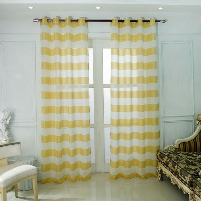 Rideaux Voilage 132x160 A Oeillet Rideau Voilage Bleu Rideaux