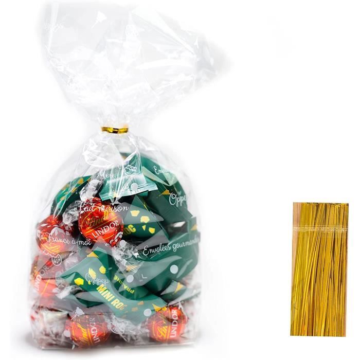 50 x sacs transparents en cellophane pour bonbons bonbons cadeaux de mariage et cadeaux grand - 120x80x330 mm de haut friandises 