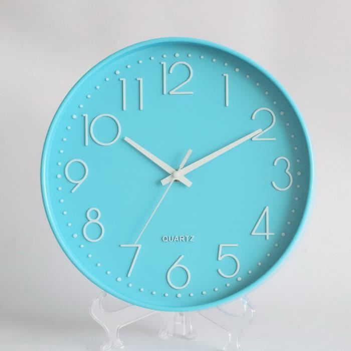 Horloge Murale Lumineuse En Bois 30cm - Design Moderne Pour Bureau Ou Salon