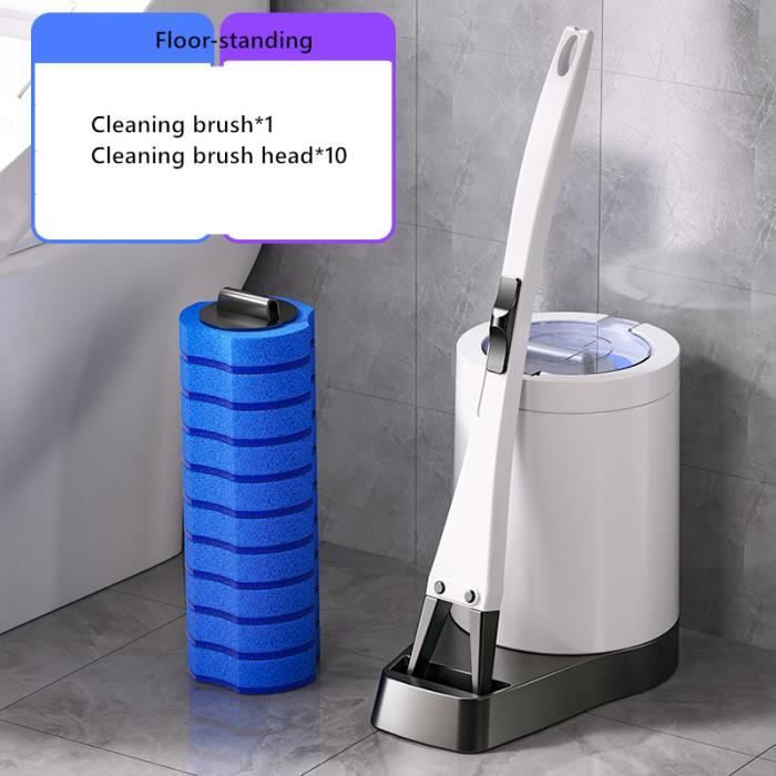 Brosse wc,Brosse de toilette jetable,nettoyage,déodorant  ménager,désinfection liquide,nettoyeur - brush with 10 heads[A] - Cdiscount  Bricolage