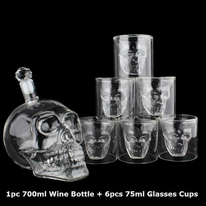 Verre 320 Ml Tête De Mort Mexicaine Orange - Verres à Eau Et Cocktails Style Graffiti