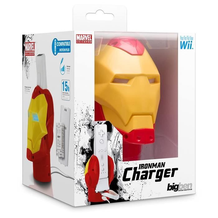 BigBen Marvel Iron Man Chargeur Batterie Rechargeable Station Chargeur Station de Charge Station Dock Pour Nintendo Wii...