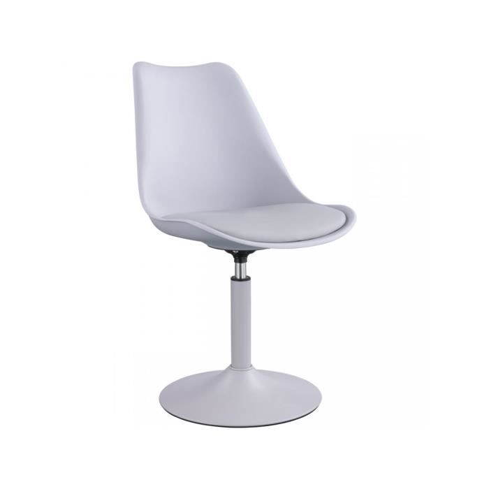 chaises de salle à manger steeve - bobochic - gris - métal - lot de 2 - contemporain - design