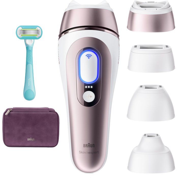 Épilateur à lumière pulsée BRAUN Skin i expert PL7431 IPL Capteur SkinProtect et gold