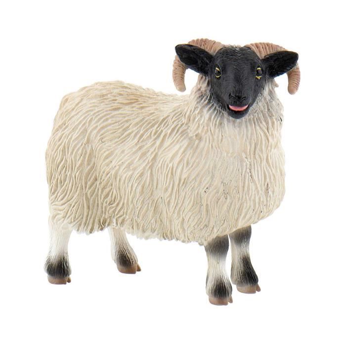 figurine mouton écossais à tête noire - bullyland - modèle - blanc, beige, noir - 3 ans - enfant - intérieur