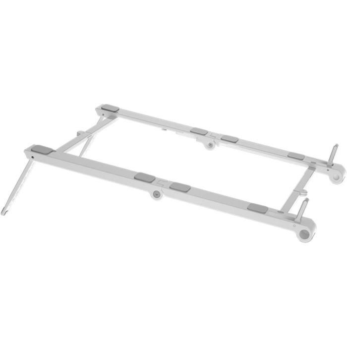 Lot De 2 Supports Réglables Pour Moniteur PC - En Verre Trempé, 3 Hauteurs - Organisateur De Bureau Ergonomique