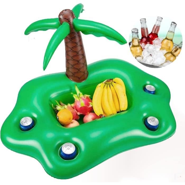Porte-gobelets Gonflables Pour Piscine - Lot De 15 Avec Pompe - Flamant Rose, Palmier, Licorne - Pour Cocktails, Bières - Jouet été