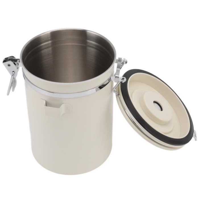 Boîte à Thé Hermétique 100 G Acier Inoxydable – Couvercle étanche – Design Rétro Argenté