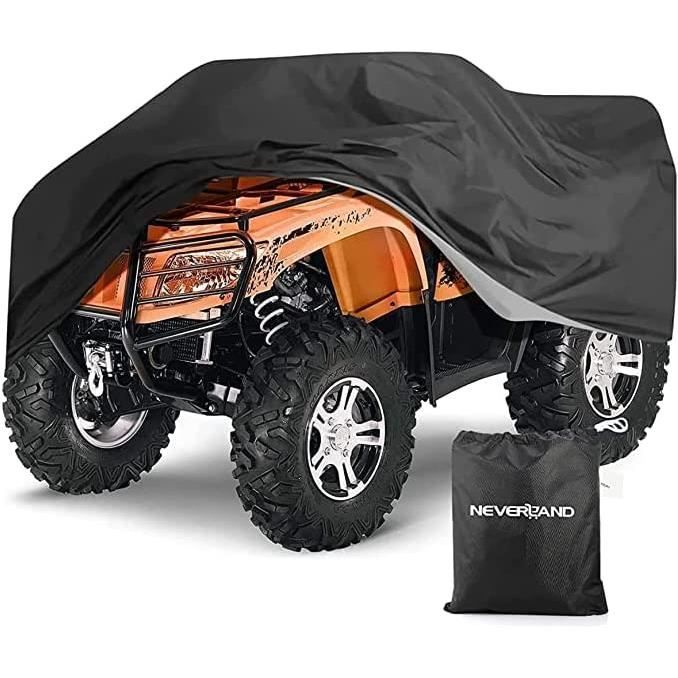 190T ATV Housse Extérieure pour Quad Bache de Protection Camping Car Housse pour Moto Imperméable Coupe-Vent Anti-UV 210*120*115cm