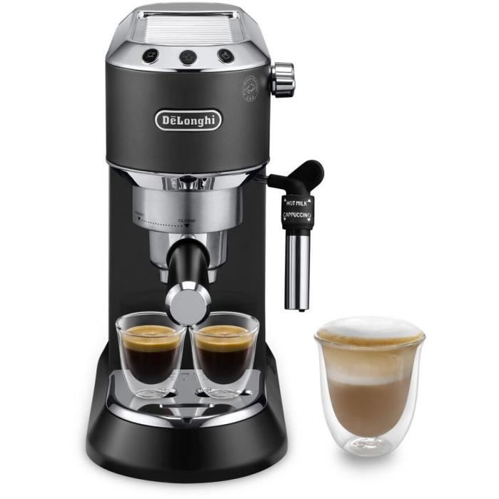 Machine expresso classique - DELONGHI EC685.BK Dedica Style - Noir - Café moulu et dosettes ESE - 15 bars - 1L