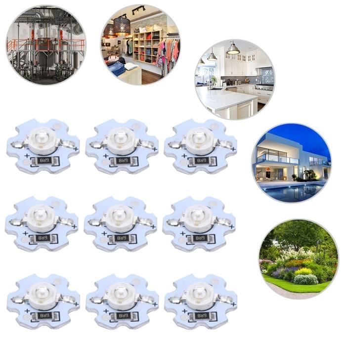 Lot De 25 LED Bleues Haute Puissance 455-460nm, 1W, 200lm, 5V - Neuf