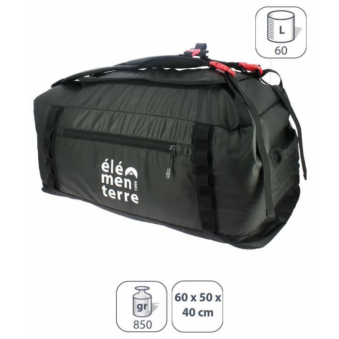 Sac à dos Élémenterre Blackmanba 60 - noir - 60 L
