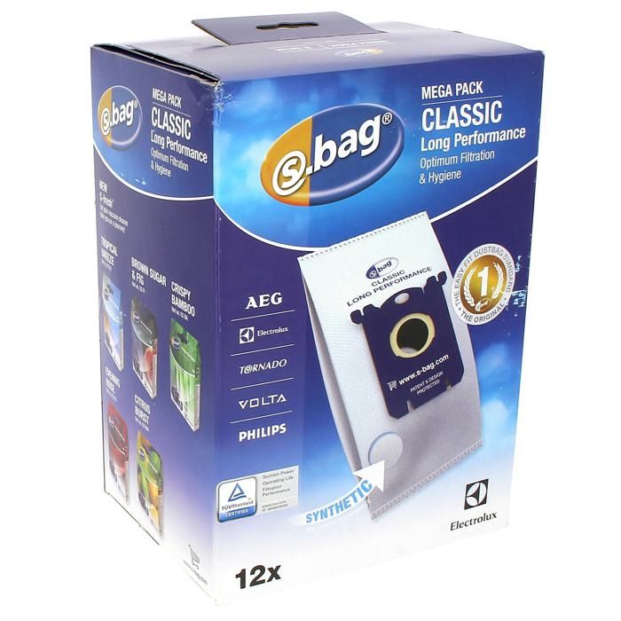 15 sacs aspirateur en papier Electrolux S-Bag Classic pour AEG