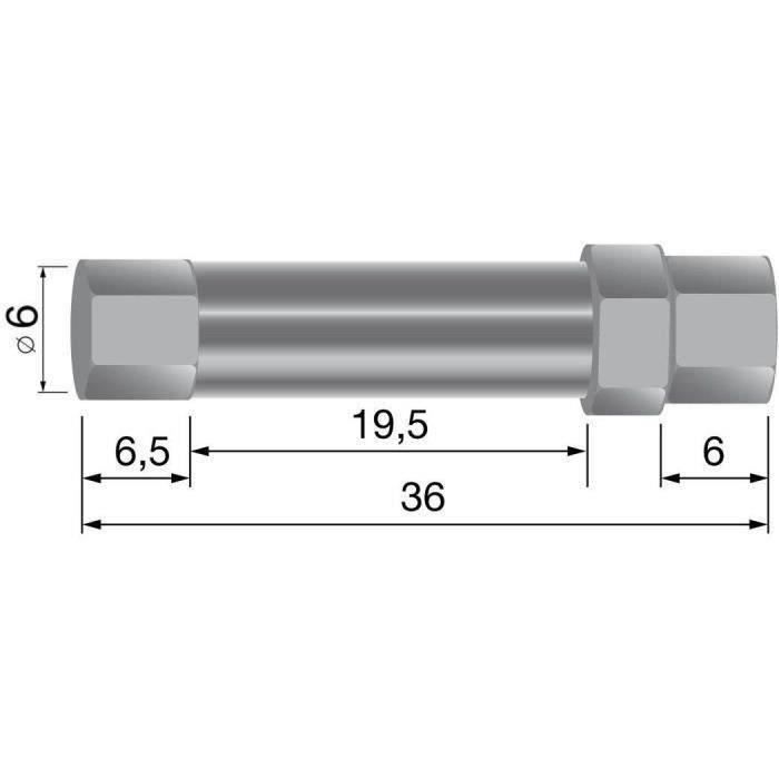 Vis de réglage double pour câbles Ø: 6mm