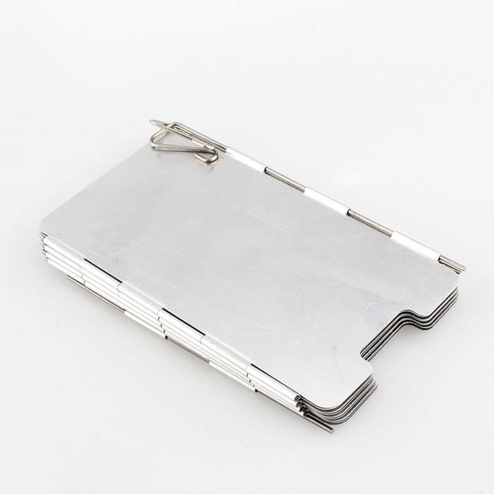 Pare-Vent Pliable 10 Plaques Aluminium QWORK Pour Réchaud Camping - Protection Vent Efficace