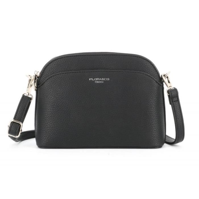 Flora Co Paris Petit Sac Bandoulière Arrondi Multipoches Femme Noir NOIR Cdiscount