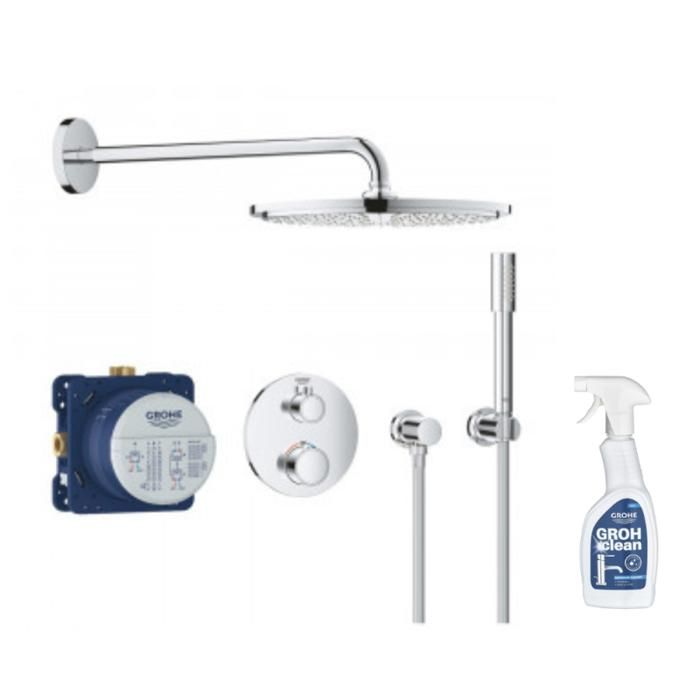 GROHE Ensemble douche thermostatique encastrable Grohtherm Cube