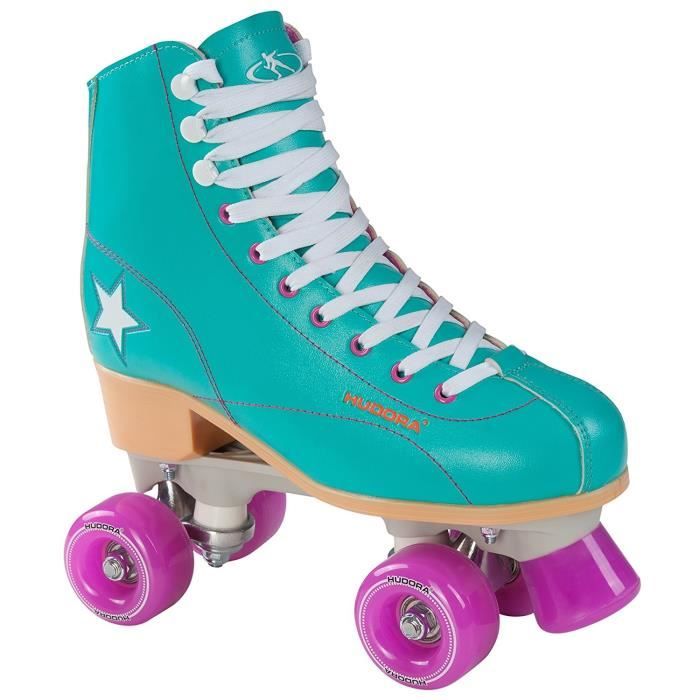 Hudora Patin roulettes Disco taille 35 Vert Violet Achat