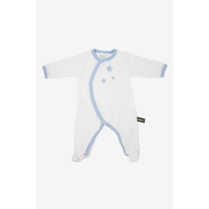 Pyjama Bebe En Coton Bio Blanc A Motifs Etoiles Bleu Ciel 0 Mois Bleu Ciel Cdiscount Pret A Porter
