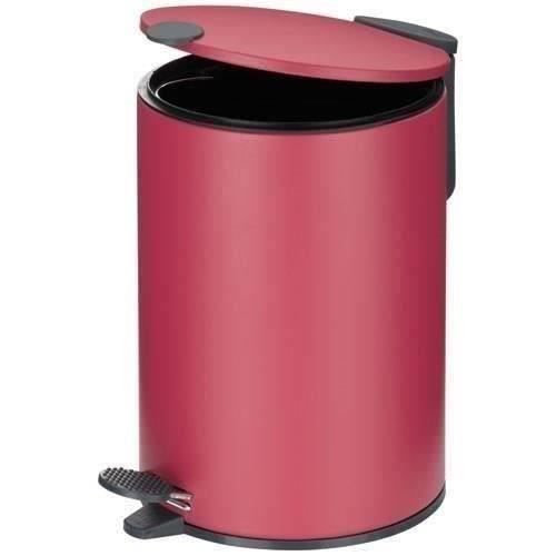 Poubelle de salle de bain Mats KELA - 3 L - 23cm - Rouge pastel - Métal