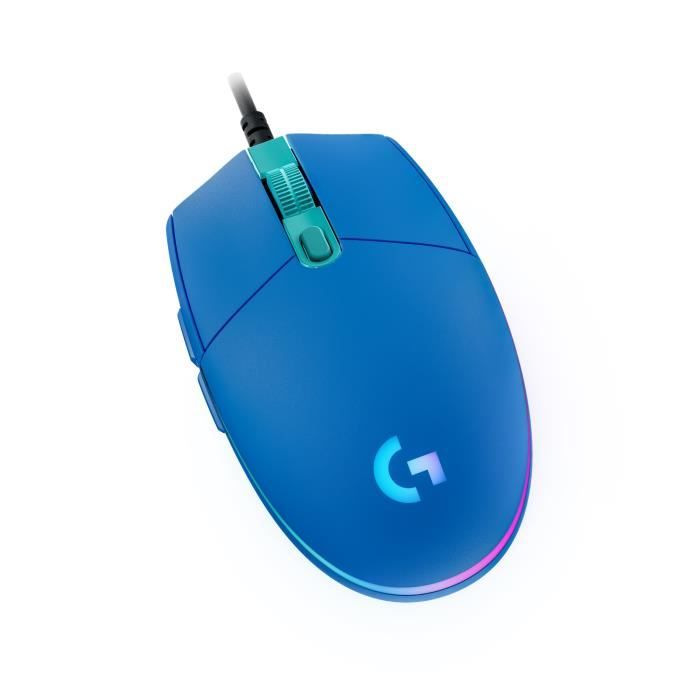 Souris gamer - Filaire - LOGITECH G - G203 - LIGHTSYNC - RGB - USB - Bleu