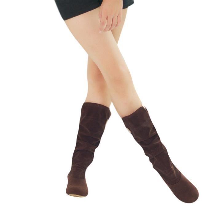 Bottes marron femme daim Clearance