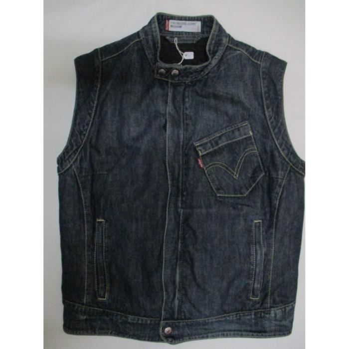 Veste jeans sans manche femme clearance