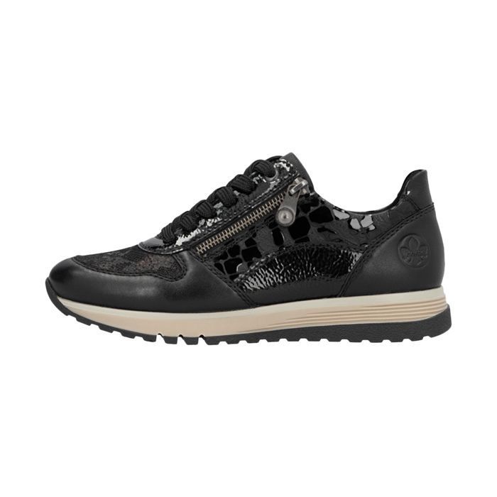 Rieker Basket Basse Cuir Rieker Lugano - Noir