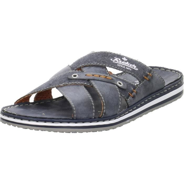 Sandales Homme Rieker Pantolette 45 Bleu Adulte Bleu Cdiscount Chaussures