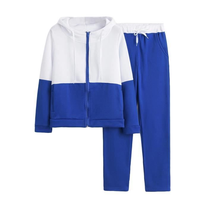 Survêtement Couple Minetom King Queen - Sweat Capuche Et Pantalon 2 Pièces | Style Décontracté