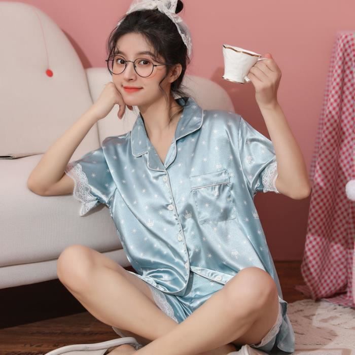 Pyjama best sale satin fille