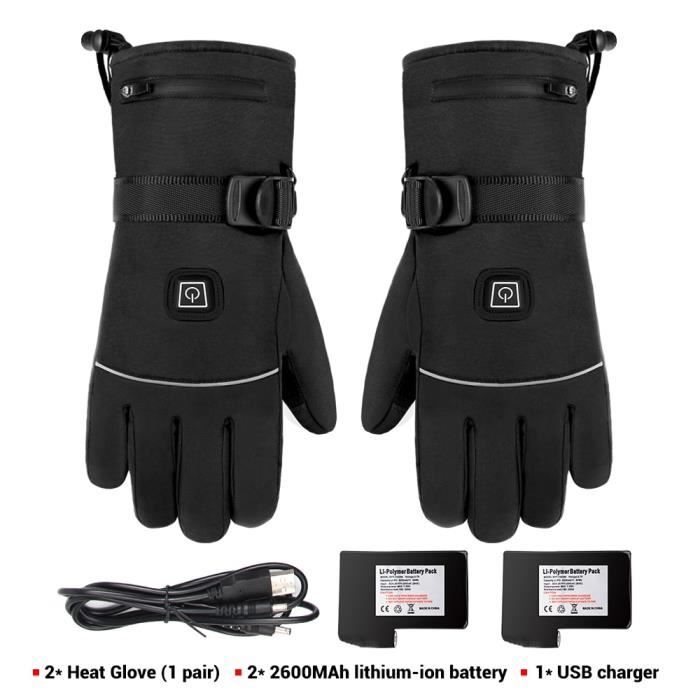 Gants Chauffants Hiver Homme Femme - USB, 3 Températures, écran Tactile, Imperméables