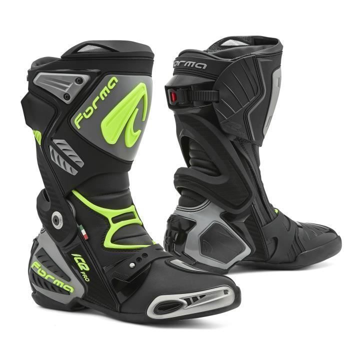 Botte moto sales jaune fluo