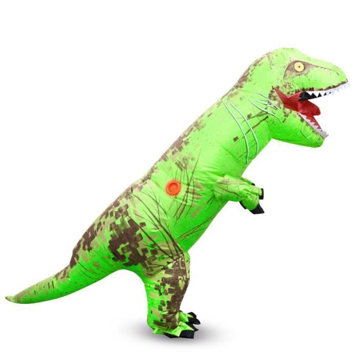 Costume dinosaure gonflable t rex vert