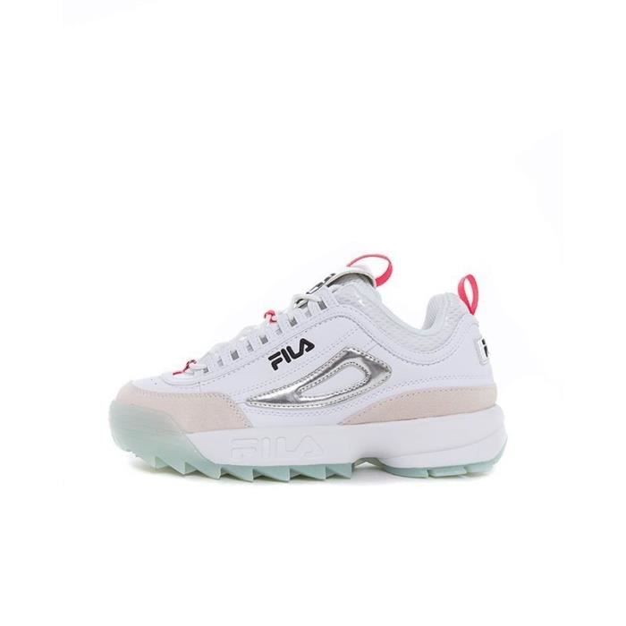 Baskets femme Fila Disruptor M white silver 40 Cdiscount Sport