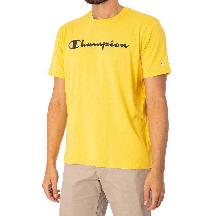 Champion Pour des hommes T-shirt graphique confort, Jaune