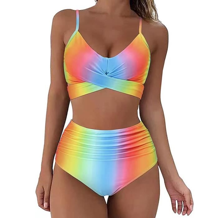 Maillot de bain taille haute gainant hotsell 2 pièce